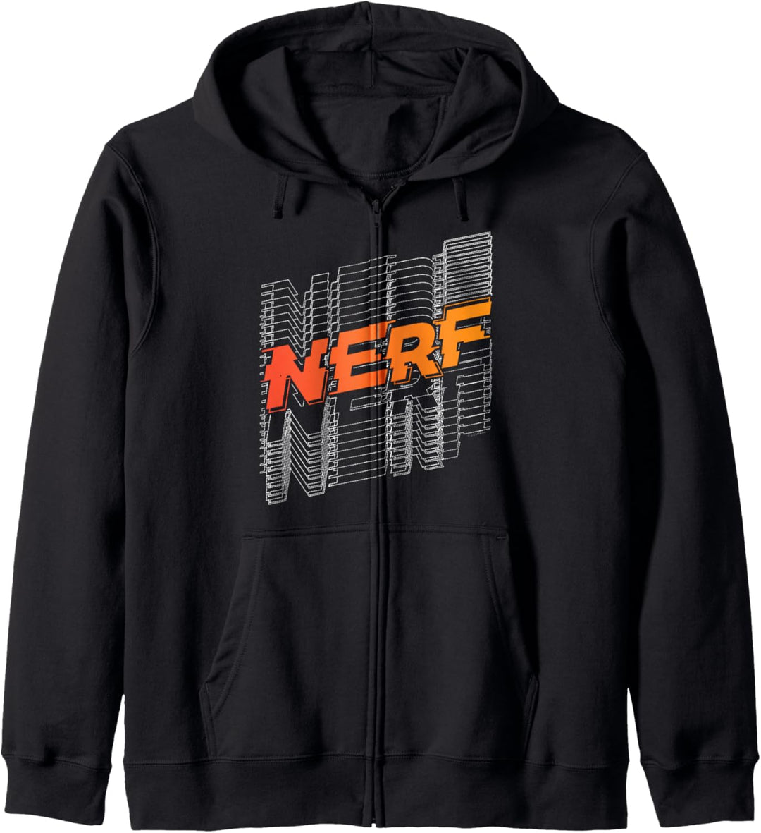 Nerf Stacked Silhouette Retro Nerf Action Logo Kapuzenjacke