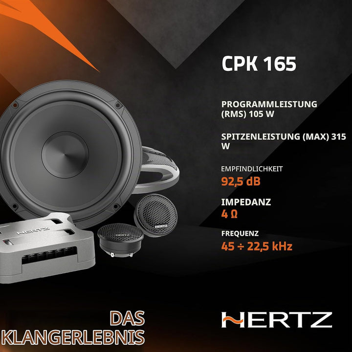 Hertz CPK 165 2-Wege System, 165mm,105 Watt rms