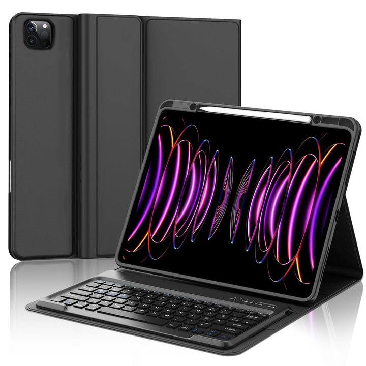 IVEOPPE Tastatur Hülle für iPad Pro 12,9 Zoll 6/5/4/3 Generation, Magnetisch abnehmbar mit Deutsches