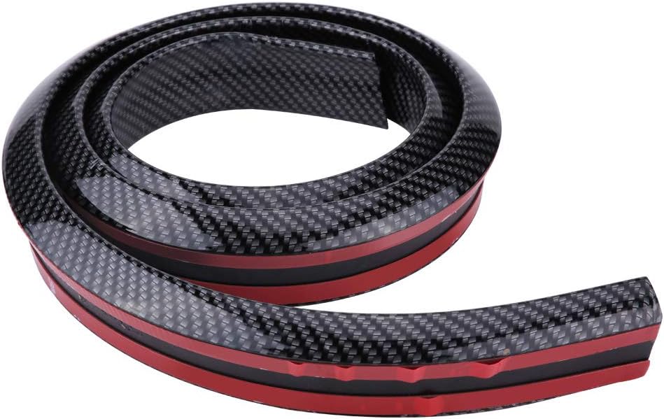 Heckklappen Lippenspoiler, 1,5 m Carbonfaser Weichgummi Auto Heckklappen Spoilerflügel Lippenaufkleb