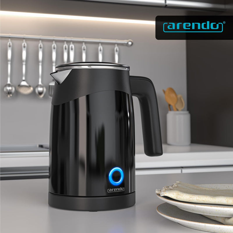 Arendo - 0,5l Edelstahl Wasserkocher mit Temperatureinstellung im Doppelwand-Design - 0,5l Wasser-Fü