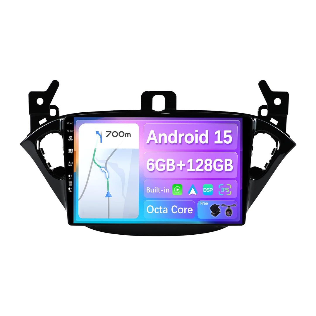 JOYX - 6G+128G - Android 12 IPS Autoradio Passt für Opel Corsa (2015-2019) / Adam (2013-2016) - Kabe