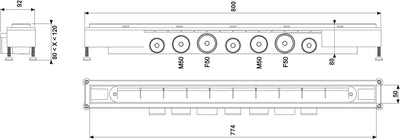 Wirquin Express 'eau dusachen-Abflussrinne, 800 mm 800 mm Grau, 800 mm Grau