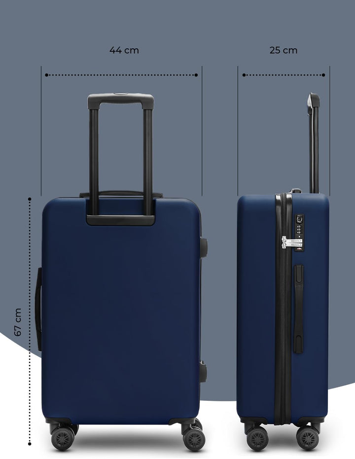 REDOLZ mittelgrosser Hartschalen Check-in Koffer | Trolley 44 x 25 x 67 cm aus hochwertigem ABS Mate