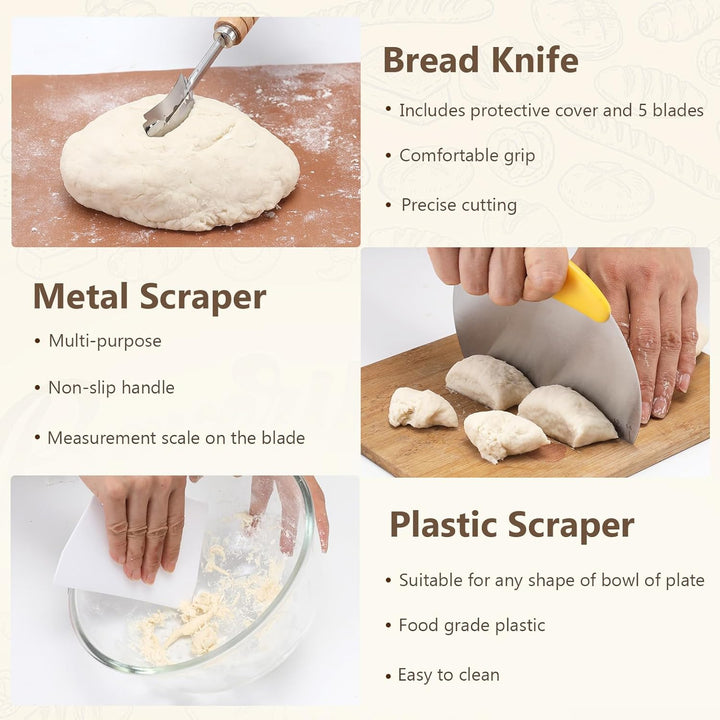 Gärkorb Brot Gärkörbchen Backen Zubehör Brotbackkorb Garkörbe Brotbacken Starter Back Brotkorb Garkö