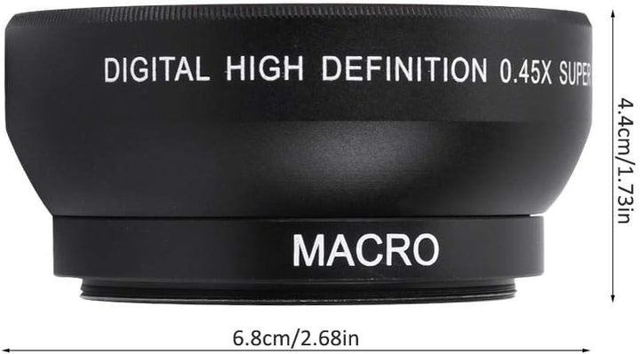Kamera Objektiv - 0,45-faches Weitwinkel-Kamera Objektiv für 49mm Mount Kamera - wasserdichte/Kratzf