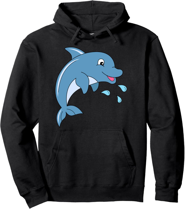 Fröhlicher Delfin Damen Herren Pullover Hoodie