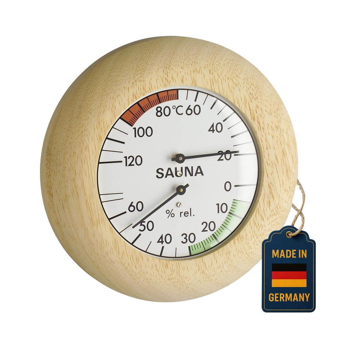TFA Dostmann Sauna Thermo-Hygrometer, 40.1028, hitzebeständig, in Deutschland gefertigt, (L) 136 x (