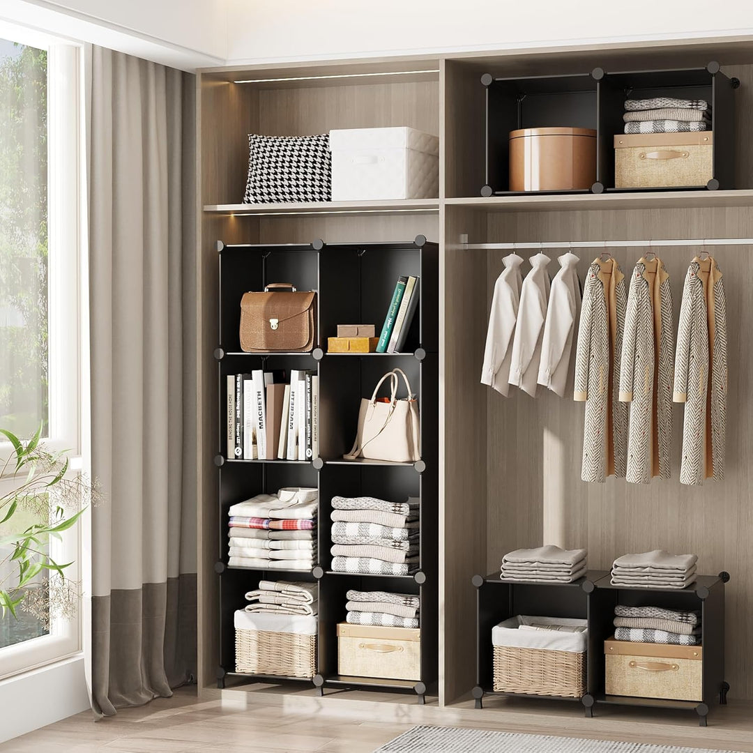 AWTATOS Cube Storage Organizer Closet Shelf Storage Organization Modular 6 Cube DIY Kunststoff quadr