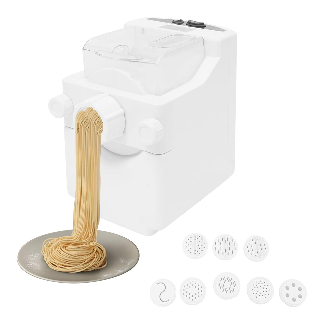 Nudelmaschine Elektrische, 180W 220V Multifunktions Haushalt Pastamaschine mit 9 Formscheiben, Pasta