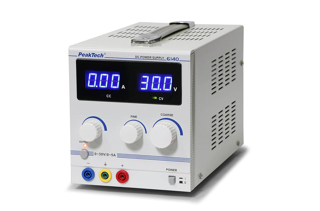 PeakTech Digtial Labornetzteil - Labornetzgerät 0-30V / 0-5A DC, stabilisiert, linear regelbar, 1 St