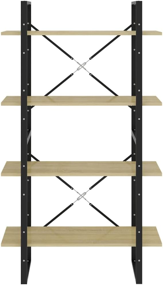 vidaXL Bücherregal 4 Fächer Industriestil Standregal Wandregal Bürorregal Aktenregal Regal Mehrzweck