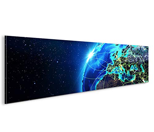 islandburner Bild Bilder auf Leinwand Nordhalbkugel Weltall Space Europa Panorama XXL Poster Leinwan