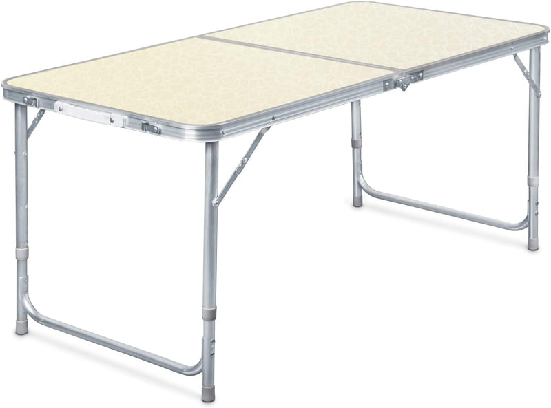 Toboli Campingtisch klappbar 120x60x70cm höhenverstellbar 54/61/70cm Klapptisch Aluminiumrahmen und