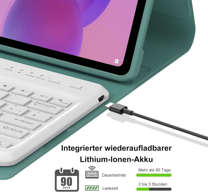 Hülle Tastatur für Lenovo Idea Tab Plus 12.1 Zoll 2025(TB361ZU/TB361FU) | Mit Magnetisch Abnehmbarer