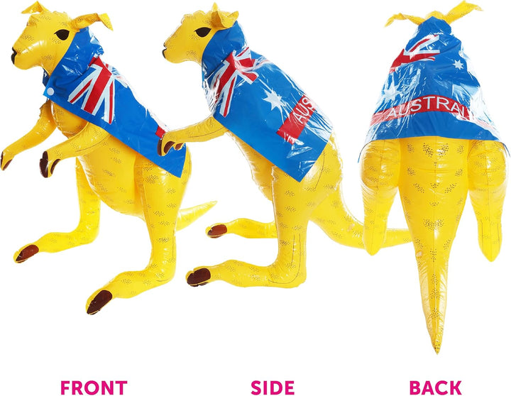 I LOVE FANCY DRESS LTD Aufblasbare gelbe Känguru-Requisite – 70 cm hoch australische Känguru-Requisi