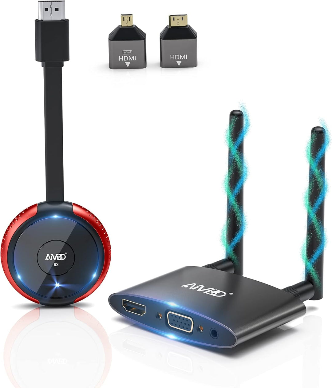 Wireless HDMI 4K/5G, HDMI Wireless Transmitter and Receiver, Wireless HDMI Extender Funkübertragung
