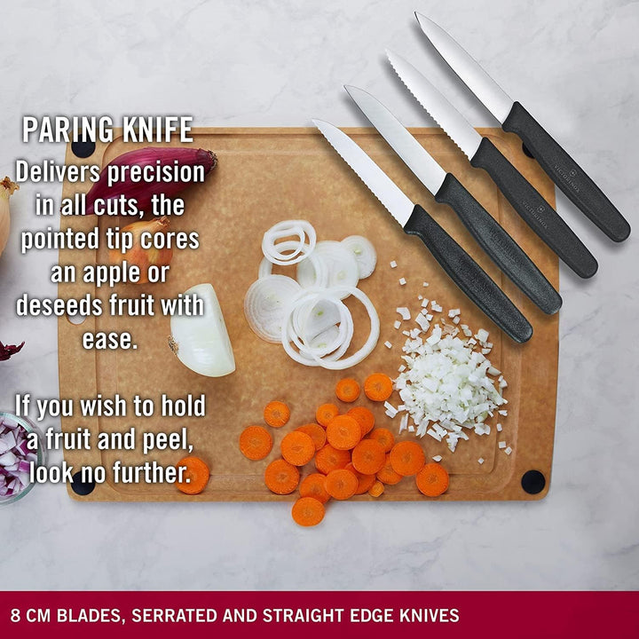 Victorinox, Swiss Classic Gemüsemesser-Set, 6-teilig, Extra Scharfe Klinge, Robuster Kunststoffgriff