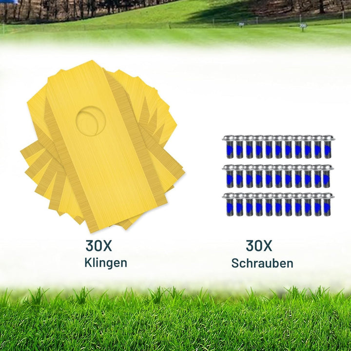 HAUSPROFI 30x Titan Ersatzklingen Ersatzkmesser für ECOVACS GOAT Mähroboter, DIN EN 50636-2-107 gepr