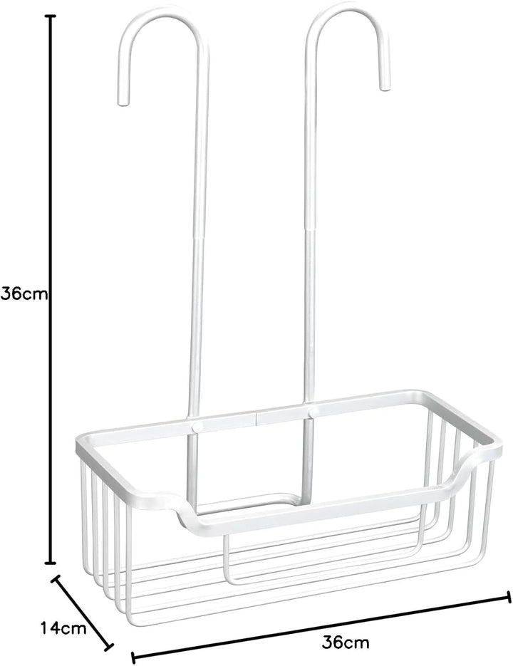WENKO Thermostat-Dusch-Caddy Milo, Duschregal zum Hängen an die Armatur, Ablage aus Aluminium (rostf