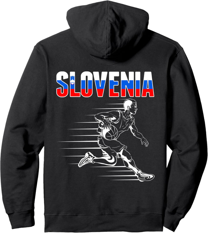 Proud Slowenien Basketball Fans Trikot Slowenische Flagge Baller Pullover Hoodie