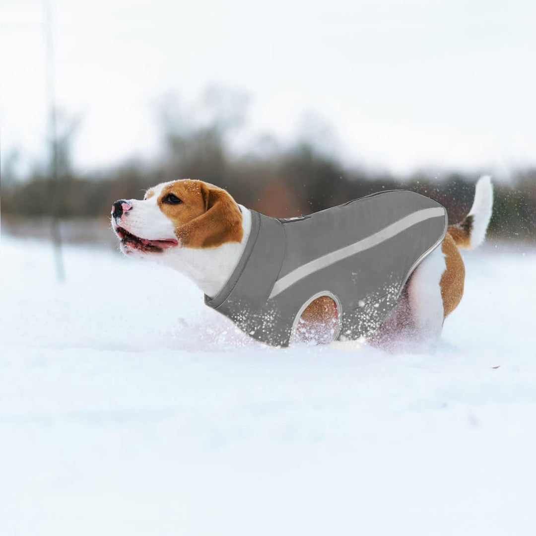 Idepet Wasserdichter Hundemantel Winter Warme Jacke, Winddichte Haustierkleidung Hundejacke Outfit f