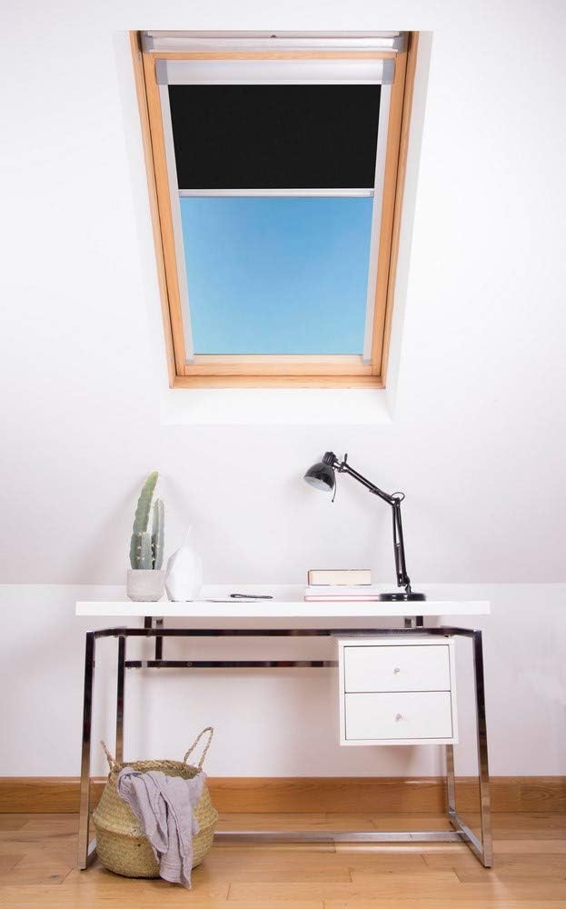 Bloc Skylight Rollo M6 A für Dakstra Dachfenster Blockout, schwarz M6A Dakstra Schwarz, M6A Dakstra