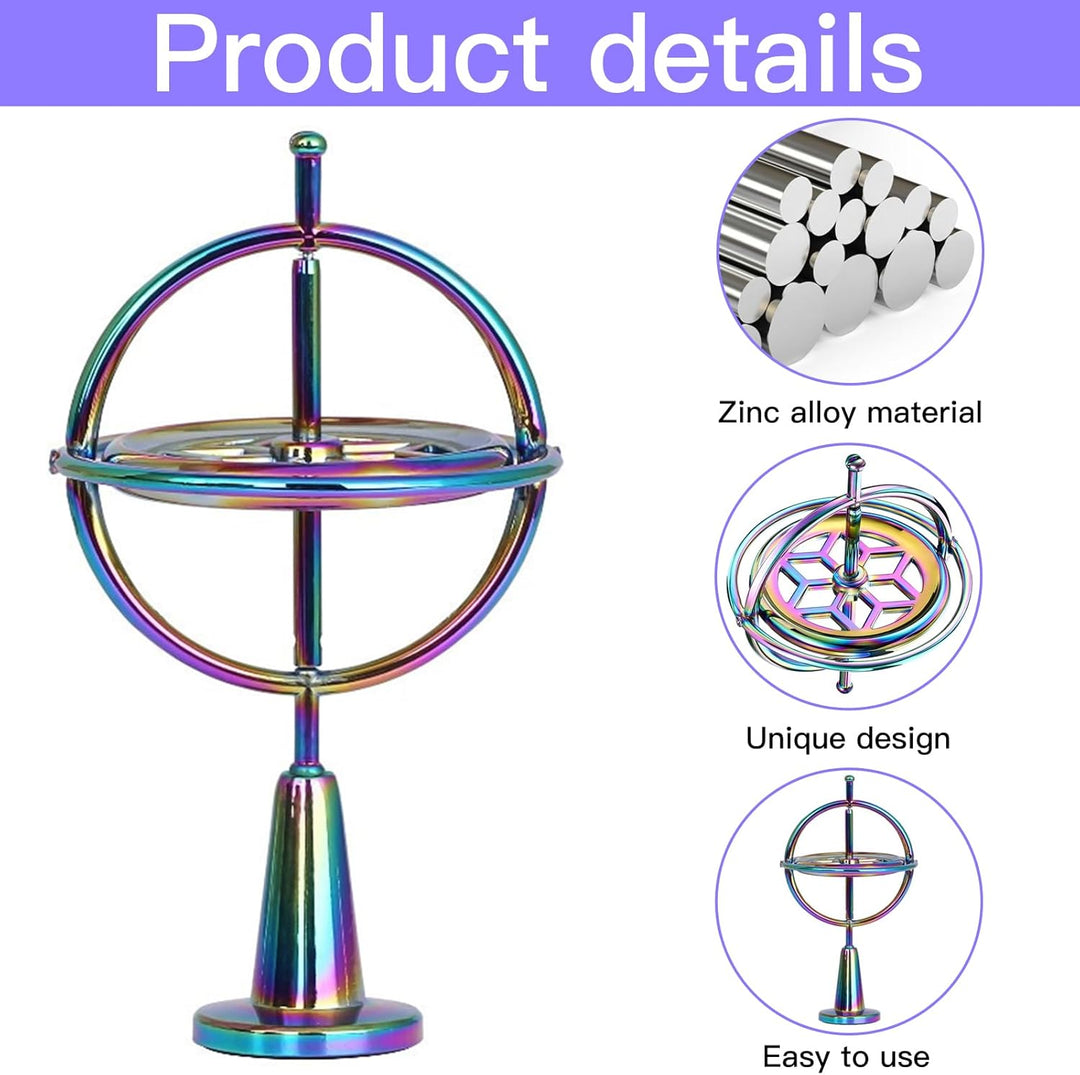 Gyroscope,Rotierendes Schreibtischspielzeug,Gyroskop Metall Bunte Spinning Dekompression,Spielzeug P