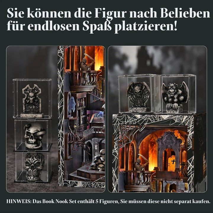 MiniCity Book Nook Kit, DIY Miniatur Puppenhaus Bücherecke Kit für Jugendliche und Erwachsene mit St