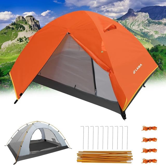 LAMA Camping Zelt Kuppelzelt 1-2 Personen Ultraleichte Zelt Wasserdicht Zelte mit Abnehmbarer äusser