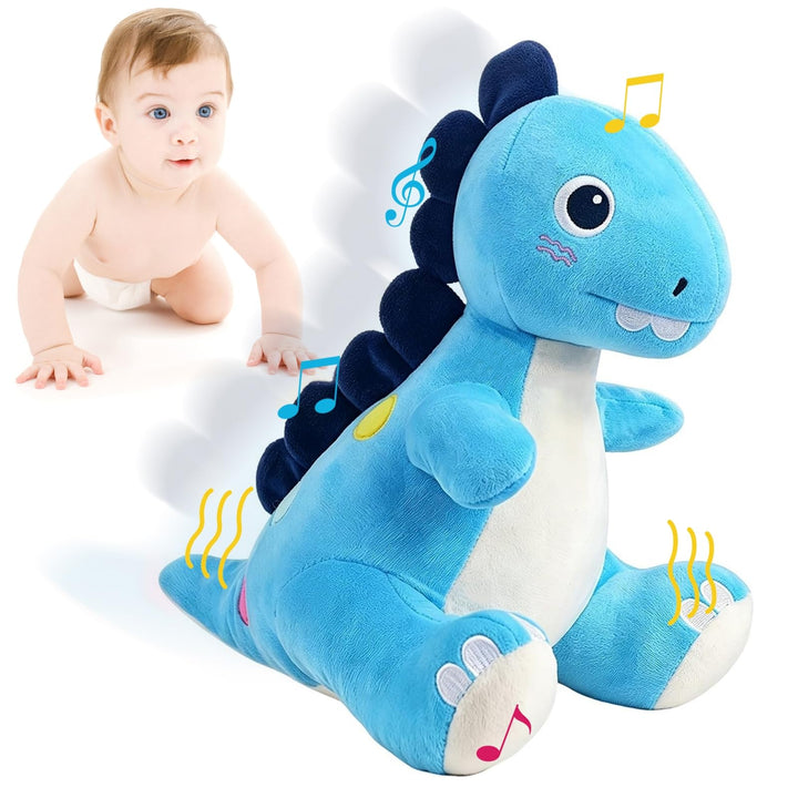 Baby Spielzeug 6-12 Monate, Dinosaurier Musikalische Krabbelspielzeug Tummy Time Toy, Spielzeug ab 6