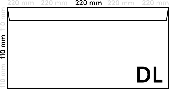Netuno 100 Briefumschläge Perlmutt-Weiss 110x 220 mm 120g Majestic Marble White Papier Umschläge Per