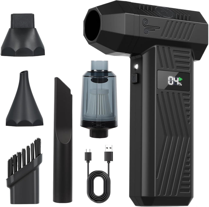 Longzhuo Handstaubsauger Akku, 120000Pa Auto Staubsauger 4-In-1 Handsauger 4-Stufen Starke Saugkraft