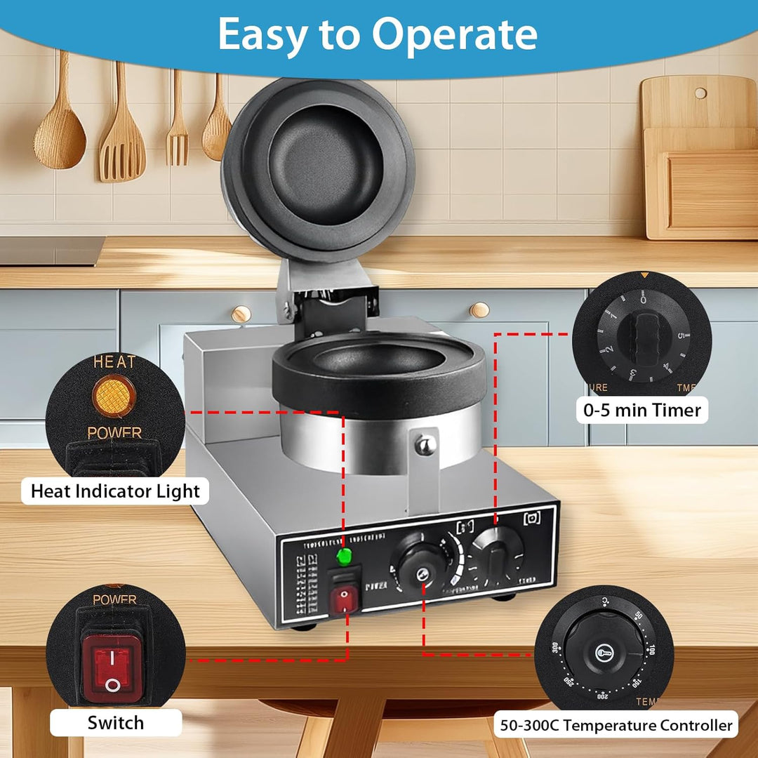 Elektrische UFO-Burger-Presse, Kommerzielle Antihaftbeschichtete Panini-Presse für Hamburger, 50°C -