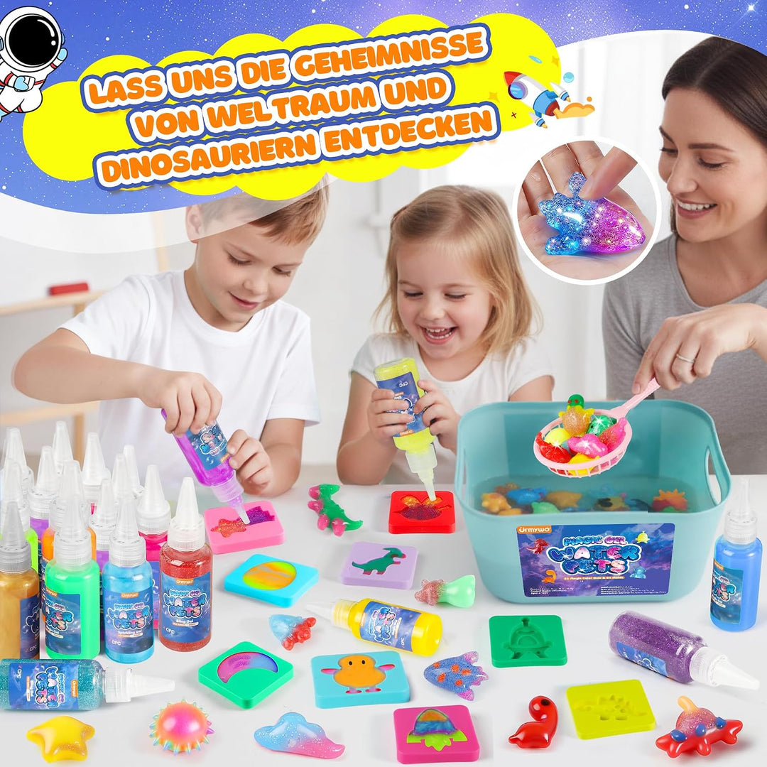URMYWO Magic Water Gel Toy Kit, DIY 3D Magisches Wassergel-Spielzeug,kinder bastelset Set mit 36 Far