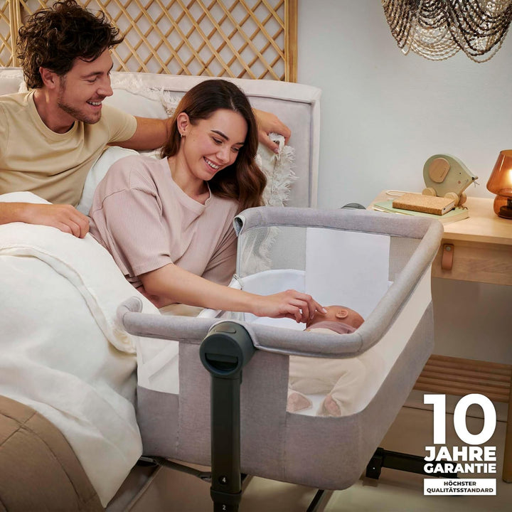 Kinderkraft NESTEE UP 2 Beistellbett 2 in 1, Kinderreisebett mit Matratze Laken, 5-stufige Matratzen