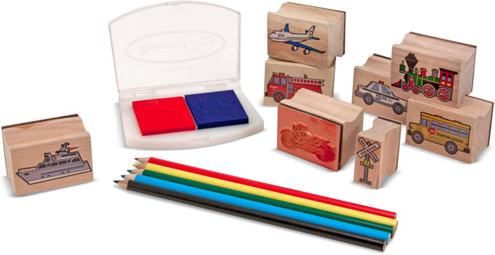 Melissa & Doug Fahrzeugstempelset | Kunsthandwerk | Stempelsets und -schablonen | 4+ | Geschenk für