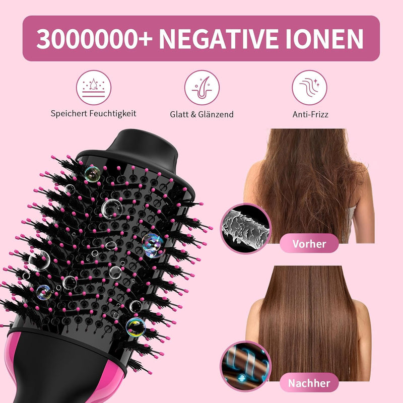 Sawop Warmluftbürste Rundbürstenföhn, Föhnbürste, Hairstyler Haartrockner Bürste in Einem, Verbesser