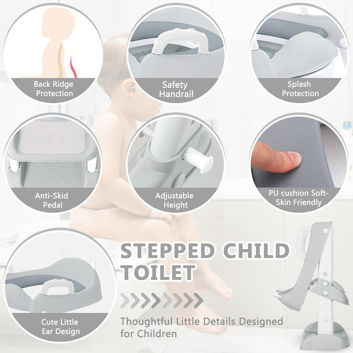 Toilettensitz Kinder Kinder WC,Toilettenaufsatz Kinder, Toilettensitz Toilettentrainer mit Treppe,Ve