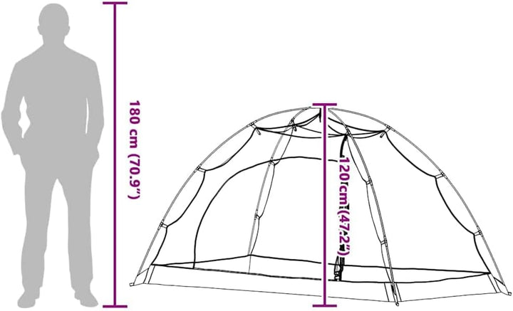 vidaXL Zelt mit Dach Sonstiges mit Luftentlüftung Schutz Camping Outdoor UV 236 x 108 x 120 cm, 236