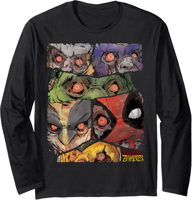 Marvel Zombies Group Shot Panels Langarmshirt