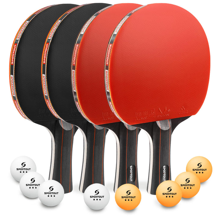Tischtennisschläger Set, Profi Tischtennis-Schläger mit Tischtennisbälle Tischtennis Schläger Set mi