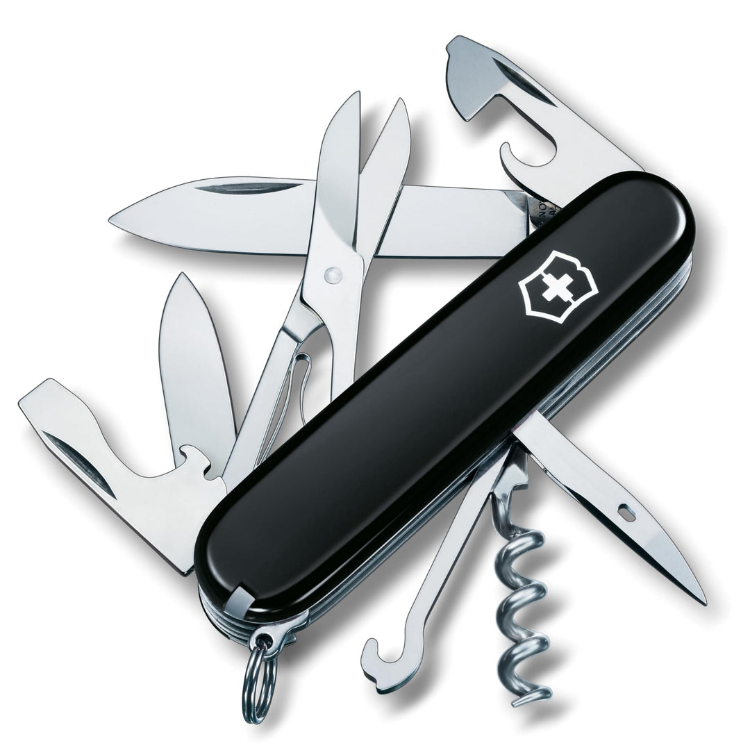 Victorinox Taschenmesser Climber (14 Funktionen, grosse Klinge, Kapselheber) 91mm Schwarz, Schwarz