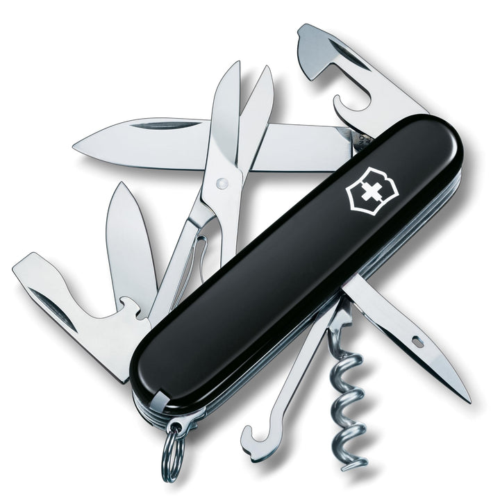 Victorinox Taschenmesser Climber (14 Funktionen, grosse Klinge, Kapselheber) 91mm Schwarz, Schwarz