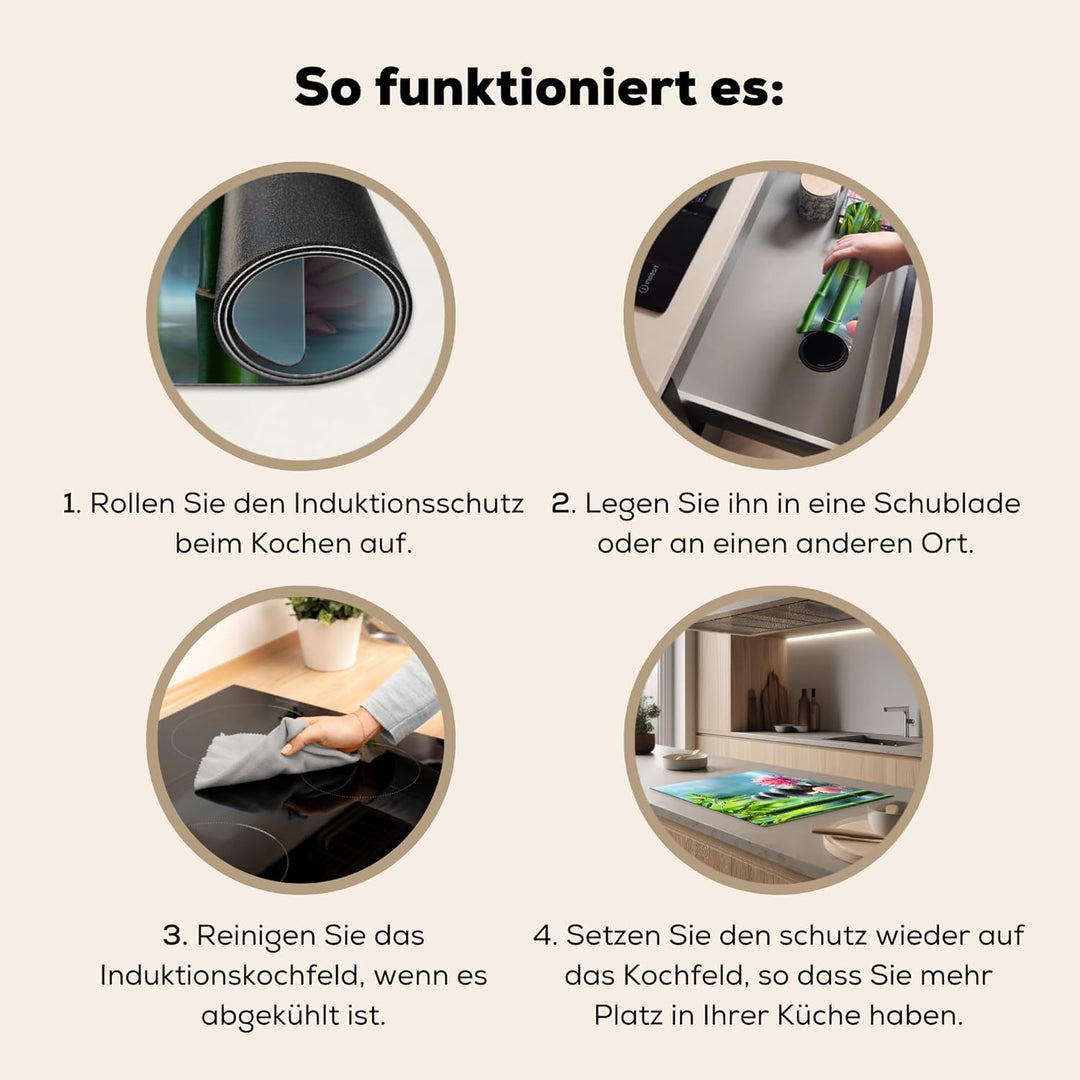 KitchenYeah© Herdabdeckplatte Einteilig Ceranfeld Abdeckplatte Küche Deko Ceranfeldabdeckung Herdabd