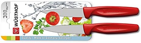 Wüsthof Messerset 2-teilig (9343r) sehr scharfe Küchenmesser, Gemüsemesser, rostfrei, Kunststoffgrif