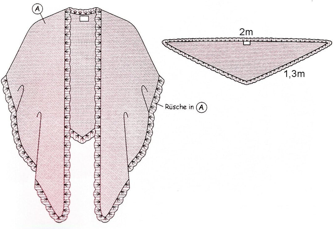 Poncho Cape Trachtentuch Umhang Stola Schultertuch Trachten-Tuch Damen Strickponcho Tracht Strick Tr