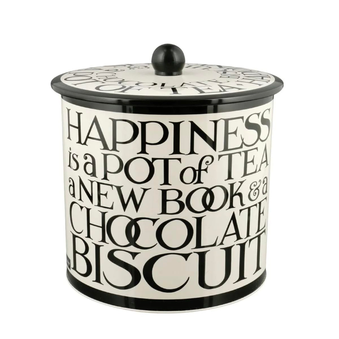 Emma Bridgewater Toast & Marmelade Keksfass | Dekorative Vorratsdose mit schwarz-weisser Typografie
