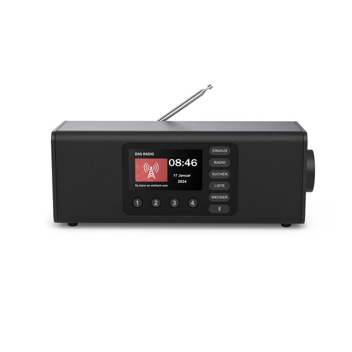 Hama Digitalradio mit grossem Display, DAB+/FM/Bluetooth mit gutem Empfang Schwarz, Schwarz