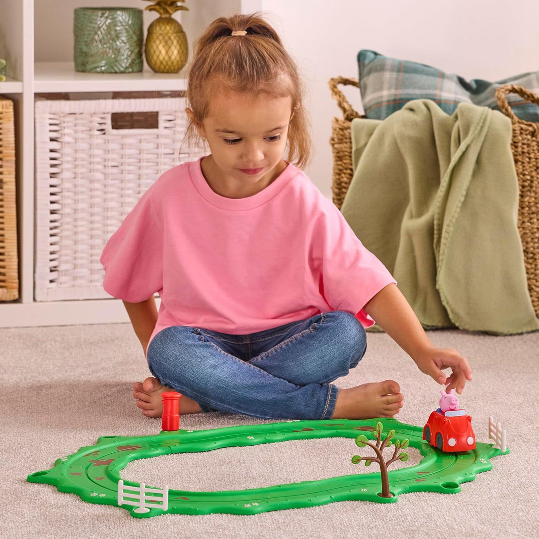 Peppa Pig Whizz Around Peppa's Kleine rote Autosatz, Motorised Vehicles, Track Toys, Pre-School-Spie